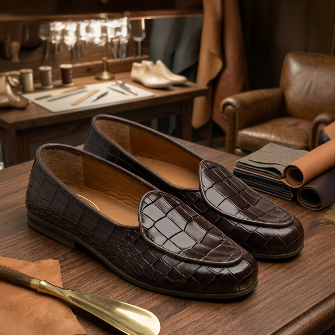 Cairo Croc Brown